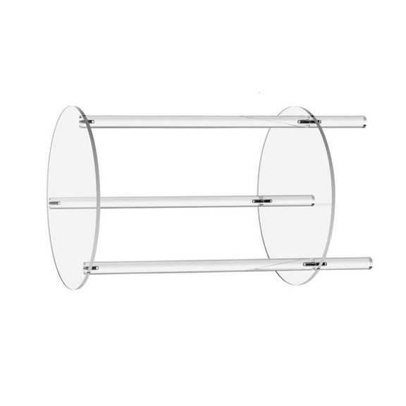 Rvaymup Acrylic Side Table 2 Tiers Clear Small Round End Table for Bedroom Living Room