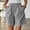 Black plus size shorts for women a1, variant on Womens Striped Elastic Waist Shorts Plus Size Cotton Linen Loose Casual Flowy Summer Beach Travel Lounge Shorts with Pockets Comfy Clothing, Blue L