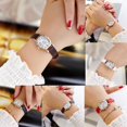 thumbnail image 5 of Kuymtek 5pcs Mujeres Elegante Retro Lujo Reloj Cuarzo Relojes Pulsera Cuero (Blanco), 5 of 5