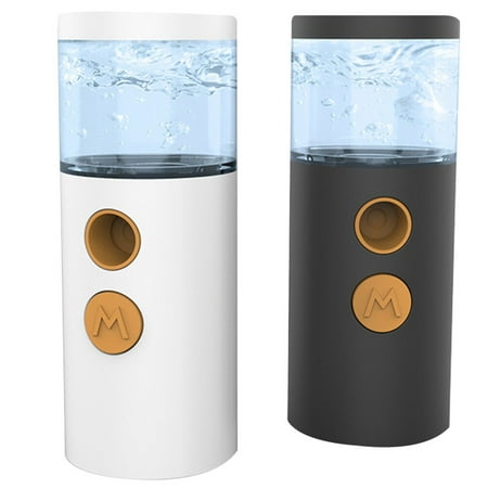 

2pcs 20ml Handheld Humidifier Facial Moisturizing Humidifier Nano Spray Hydrating Humidifying Tool (White Black)