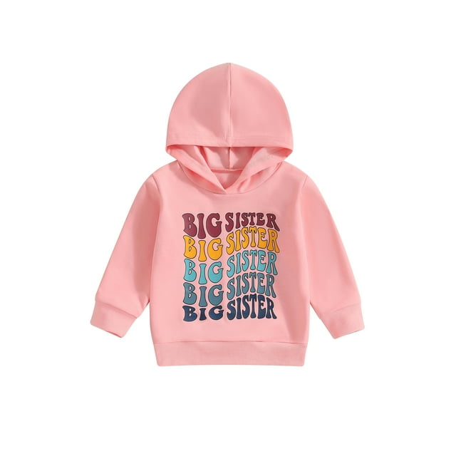 Faithtur Enfants Fille Sweat à Capuche Lettre Imprimé Pulls Manches Longues Automne Tops pour Bébé Mignon Automne Vêtements