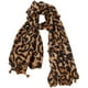 thumbnail image 3 of EeaseMX Bufanda larga de estilo femenino, chal de algodón doble, regalo, bufanda de leopardo, color café, 3 of 7