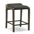 thumbnail image 5 of Leick Home 10116GS/BL Graystone Wood Fastback Counter Height Stool with Black Faux Leather Seat, Set of 2, 5 of 12
