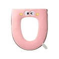 thumbnail image 2 of Thicker Bathroom Toilet Seat Cover Pads Zipper Model Toilet Seat Household Embroidery Sitting Washer Toilet Seat Cover Cute WasherUniversal Toilet Seat Washable D Shapetoilet Seat Cushion (Pink), 2 of 6