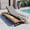 Gray, variant on Patio Chaise Lounge Chair, 77'' Long Outdoor Chaise Lounge Chair with 5-Position Adjustable Backrest, Recliner with Cushion and Wood Side Table for Poolside, Garden, and Backyard