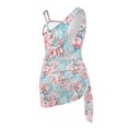 thumbnail image 5 of Whosucclay Cherry Blossom Girls One Piece Swimsuits, Polyester Material Adjustable Strap Quick Dry Girls One Piece Bathing Suit with Mesh Cover Up for Swimwear, 13-14 Years Old, 5 of 10