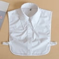 thumbnail image 2 of Fulijie Women Solid Detachable Blouse with False Collar Half Elastic Waist Shirt Collar, 2 of 2