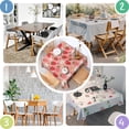 thumbnail image 4 of Strawberry Plants Fruit Flower Heart Square Tablecloth,Waterproof Square Table Cover,Wipeable Spillproof Washable Table Cover for Home Kitchen Party Decor 52"x52"(132x132cm), 4 of 6
