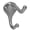 Black, variant on Ives 571A716 Coat and Hat Hook Projection Aluminum, Aged Bronze
