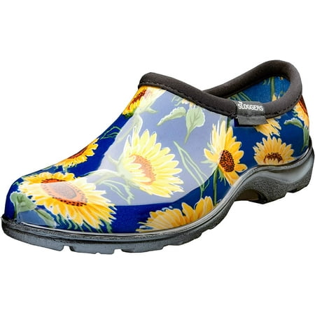 

Sloggers Waterproof Garden Shoe for Women – Outdoor Slip-On Rain and Garden Clogs with Premium Comfort Support Insole (Sun Flower Blue) (Size 8)