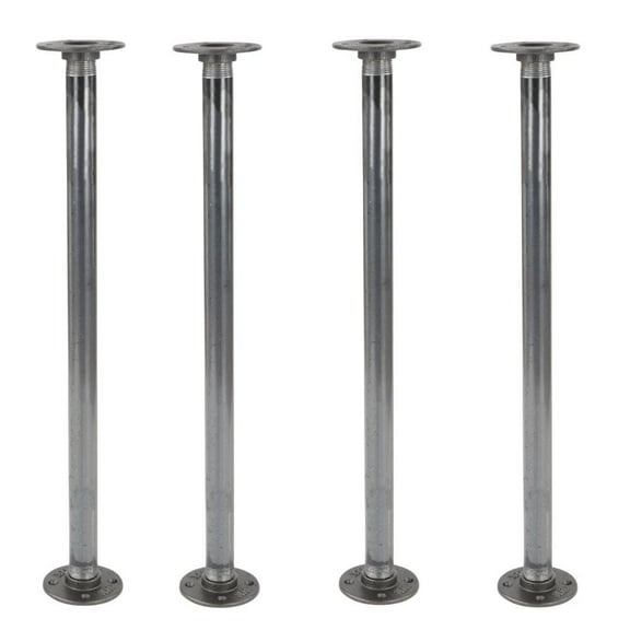 1 In  X 24 In  Pipe Table Legs - 4 Pack