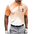thumbnail image 2 of BRGZLK Mens Golf Shirts Summer 2026 Short Sleeve Turn-Down Collar Button-Down Lightweight Breathable Moisture Wicking Casual Pullover Shirts Orange XXL, 2 of 7