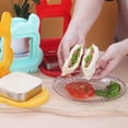 thumbnail image 4 of Hicess Sandwich Cutter And Sealer Bread Mold for Kids Lunch Square Sandwich Maker Cartoon Easy to Use Bento Box Accessories, 4 of 7