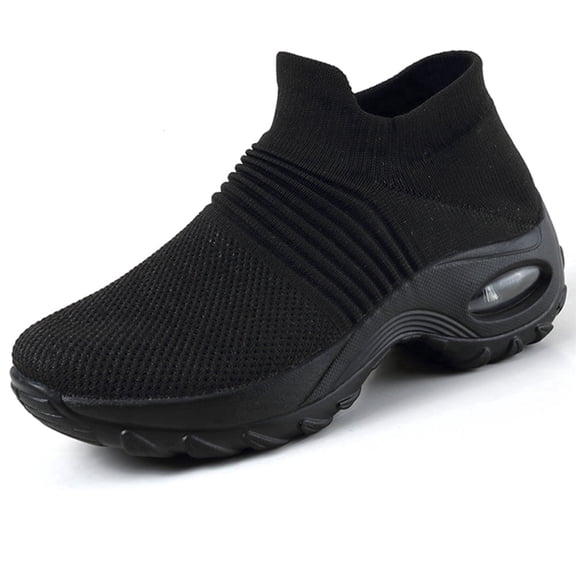 YOURDIARY Womens Slip-On Comfort Walking Shoes, Breathable Knit Casual Sneakers for Daily Walking, Travel, and All-Day Wear