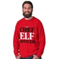 thumbnail image 5 of Xmas Chief Elf Officer Santa Helper Long Sleeve TShirt Men Women Brisco Brands S, 5 of 6