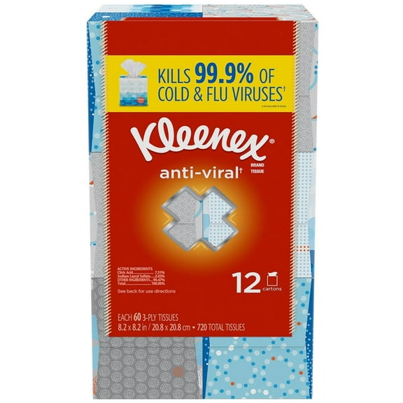 Kleenex Anti-Viral 3-Ply Facial Tissue (12 pk.)