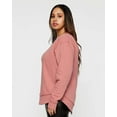 thumbnail image 2 of LAT Ladies Weekend Tunic Fleece | Women's Long Sleeve Sweatshirt, Mauvelous, XX-Large, 2 of 5