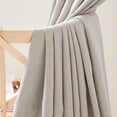 thumbnail image 4 of NICETOWN Faux Linen Living Room Curtains 96 inches Long， Dual Rod Pockets & Hook Belt Room Darkening Window Treatments Thermal Insulated Light Blocking for Bedroom， Angora， W52 x L96， 2 Pieces, 4 of 7