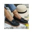thumbnail image 6 of Ritualay Women Boat Shoes Slip On Flats Driving Loafers Classic Wedge Heel Wedges Womens Ladies Comfort Moccasin Black 6.5, 6 of 8