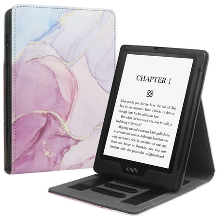 TECH CIRClE [Kindle Paperwhite] Case 6" (10th/7th/6th/5th Generation, 2018/2015/2013/2012), PU Leather Fold Case with Stand for Hands-Free Reading, Protective Lightweight Magnetic Cover, Purple Pink