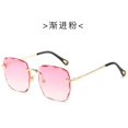 thumbnail image 1 of Lunettes de Soleil pour Femmes 2023, Mode, Personnalité, Bord Découvert, Sans Monture, Carrées, Dégradé de Couleurs, Protection Uv, 1 of 1