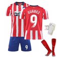 thumbnail image 1 of 2022 nueva camiseta de fútbol para niños 7 # Joao Felix 9 # Suarez pantalones cortos de moda camisetas de fútbol traje calcetines protectores/set-B9 rojo-28 BmatwkZeng Bmatwe Jersey, 1 of 2