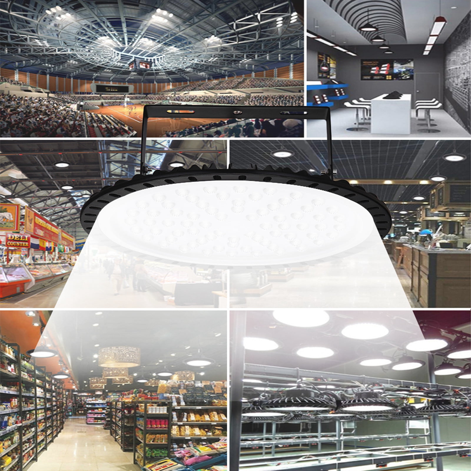300 Watts UFO LED Light High Bay 6500K Warehouse Industrial Lighting AC 100-277V 