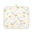 thumbnail image 2 of Cute Duck and Flowers Drying Dish Mat Quick Drying Absorbent Soft Durable for Kitchen 16" x 18", 2 of 10