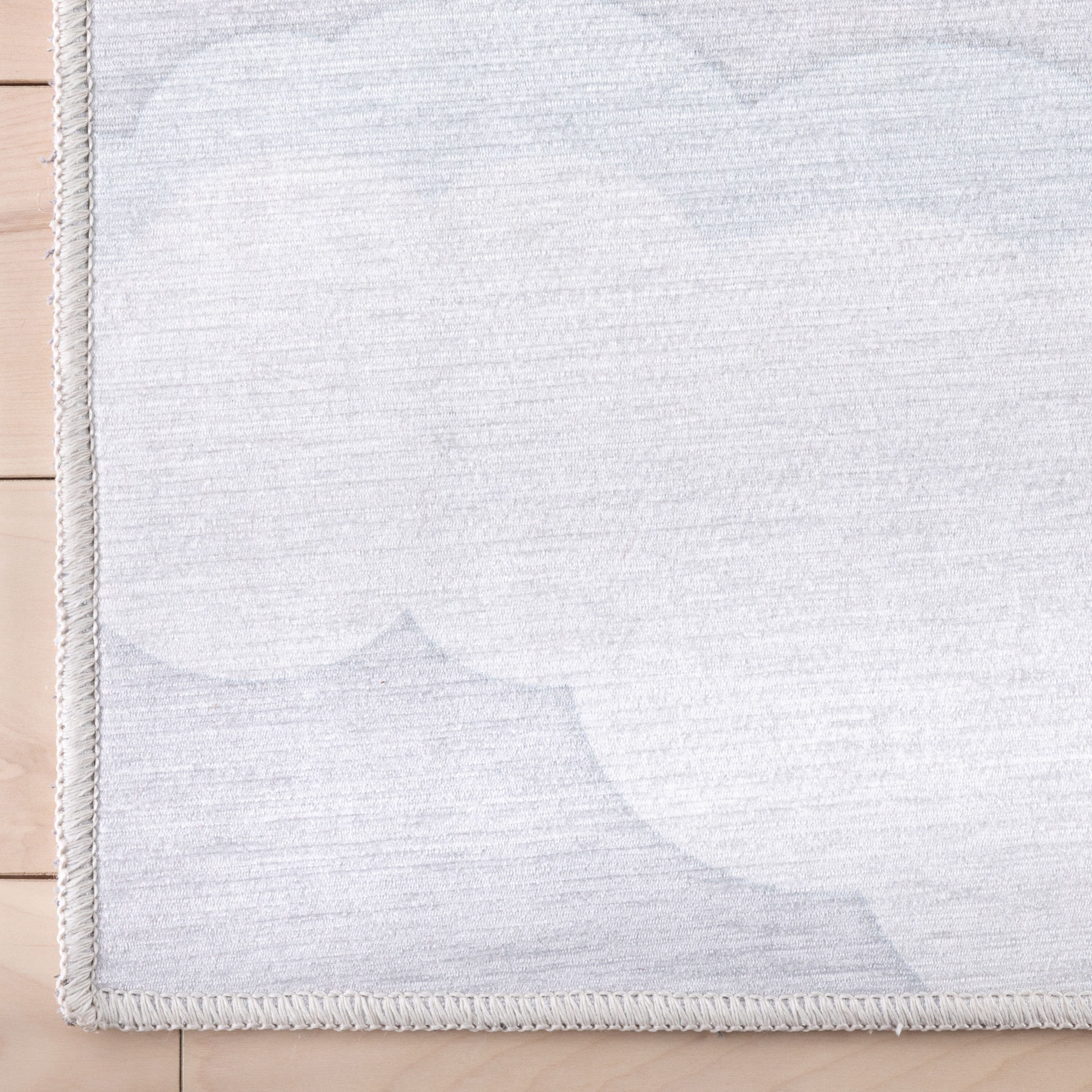 Well Woven Kids Rugs Cloud 9 Modern Grey Printed Distressed Machine Washable 5' x 7' Area Rug
