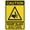 Warning Sign 1, variant on Caution Shared Driveway Look Out for Pedestrians Reflective Aluminum Warning Sign 12 x 8 Inches - with Symbol, Weatherproof Signage for Indoor Outdoor Residential Use