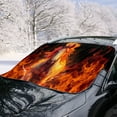 thumbnail image 2 of Xoenoiee Horse Fire Lightning Print Windshield Snow Ice Covers 55.9" x 37.7" Shade Waterproof Sun Protection Universal Fit for Cars, Trucks, SUVs, MPVs, 2 of 7