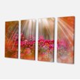 thumbnail image 2 of Sunrays over Little Red Flowers - Large Floral Canvas Artwork, 2 of 3