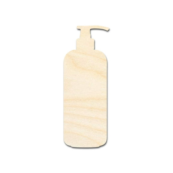 Unfinished Wood Lotion Bottle Shape 3" / 1/8"