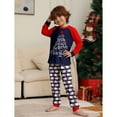 thumbnail image 5 of Matching Family Pajamas Sets Christmas PJ's Letter Plaid Printed Long Sleeve Tee and Bottom Loungewear or One-Piece Jumpsuit, 5 of 9