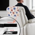 thumbnail image 4 of TSOVTHRID Snowflake Beige Print Recliner Headrest Cover Non Slip Sofa Headrest Cover PU Leather Recliner Chair Head Protector Covers for Home Couch Christmas Decoration 17x27in, 1 Piece, 4 of 7