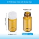 thumbnail image 2 of Frascos de muestra de vidrio Uxcell con tapas, 5 pcs de 5 ml, frascos ámbar con tapas de rosca blancas, sellados a prueba de fugas, 2 of 6