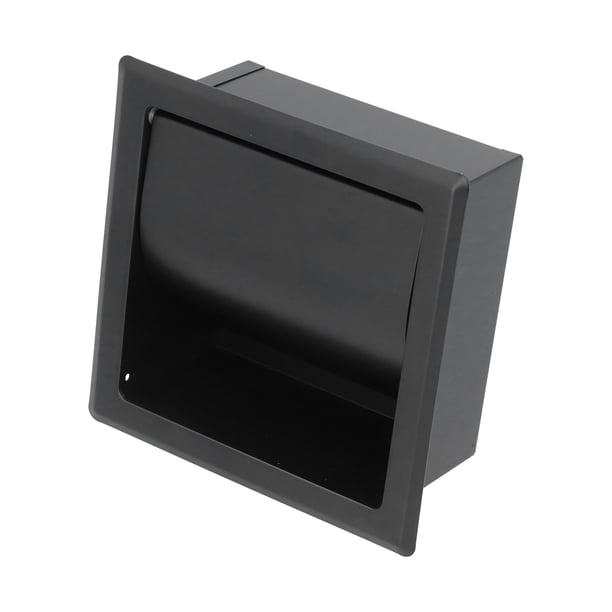 Estante De Rollo De Papel, Soporte De Rollo De Papel De Acero Inoxidable 304 Negro Para Hotel Para Centro Comercial Para Baño