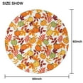 thumbnail image 6 of Fall Pumpkins Leaves Pattern Round Tablecloth 60" X 60",Wrinkle Wipeable Table Cloth for Kitchen Dining Room Picnic Patio Party, 6 of 6