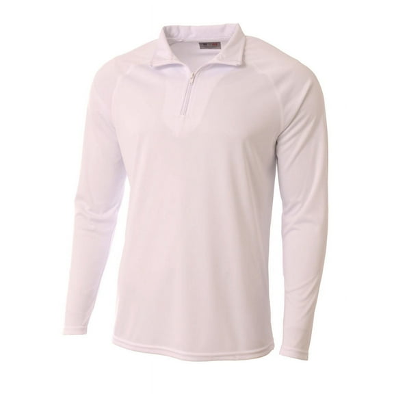 A4 Daily 1/4 Zip For Men in White | N4268