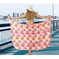 thumbnail image 5 of LA LEELA Women's Wraps Summer Long Pareos Vacation Skirt Beach Bikini Beachwear Sarong CoverupsSwimwear for Women One Size Multicolor, Floral, 5 of 5