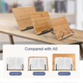 thumbnail image 3 of Book Stand-adjustable Foldable Book Holder With Page Holder Clips - Holds Cookbooks, Receipe Books, Textbooks, Tablets, Laptops, Music Books, Document, 3 of 5