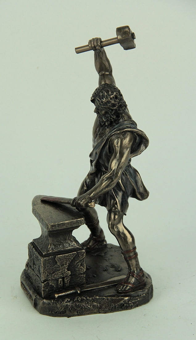 Hephaestus Greek God of Fire and Forge Bronze Finished Statue