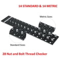 thumbnail image 4 of Mistaha Industrial Nut and Bolt Thread Identifier Gauge Set - 28 Sizes in Total - Aluminum Alloy Material - 14 Standard and 14 Metric Screw Measurement Tool - Black Color, 4 of 6