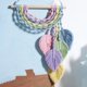 thumbnail image 3 of Colgante de pared de de macramé bohemio, adorno de flecos hecho , colgante de borlas para niñas, dormitorio, boda, decoración Gloria Macramé Tela decorativa, 3 of 8