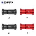 thumbnail image 1 of facefd Bottom Bracket 24 Threaded Lock Press Fit Aluminum/Alloy Cycling Accessory Components for 386 Frame to 24mm Crankset Red ceramic Black, 1 of 6