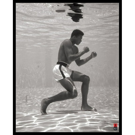 Muhammad Ali - Underwater Laminated & Framed Poster (16 x 20)