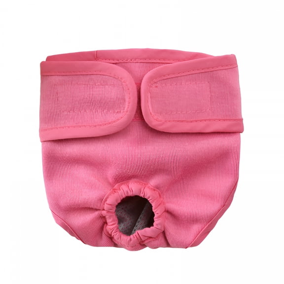 TELOLY Comfortable Dog Underwear Dog Diapers Pants Male Female to Put On/Off Breathable Physiological Pants Reusable Sanitary Panties for Small to Large Dogs (Pink, L)