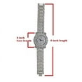 thumbnail image 3 of Bling-ed Out Ultimate Hip Hop Royalty Mens Watch w/Easy Reader Roman Numeral or Diamond Time Indicators - Bright Colored Dials - L0504 (Silver w/Tennis), 3 of 9