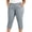 Gray, variant on Plus Size Capris for Curvy Women Casual Elastic Waist Cuffed Ankle Pants with Pockets Comfortable Lounge Joggers for Work Travel Daily Wear