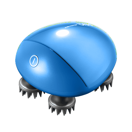 Breo Scalp Massager, IPX7 Waterproof , Detangler Hair Care for Stress Relief Home, Travel, Oudoor (Blue)